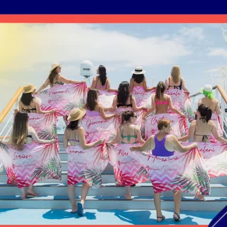 Grupo B2Woman no deck do Costa Favolosa