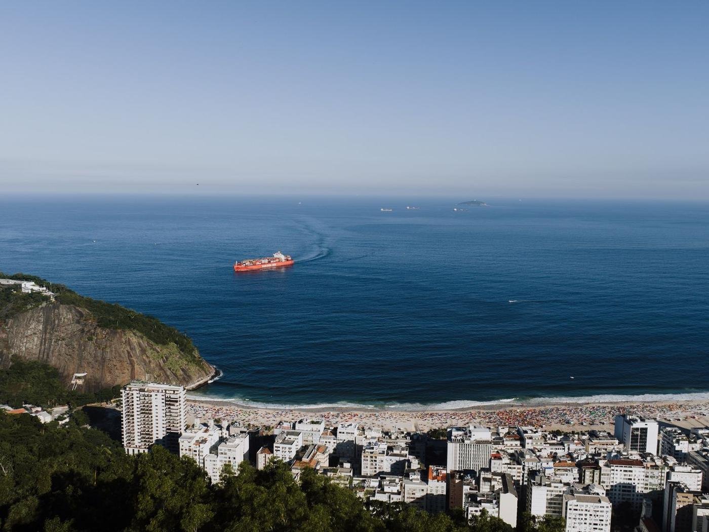 Navio na Baía de Guanabara, Rio de Janeiro